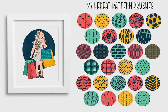 105 Procreate Brushes | Faceless Portrait Creator Kit