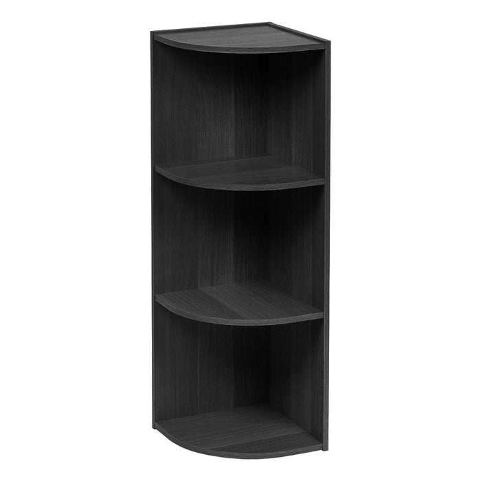 3-Tier Corner Curved Shelf Organizer, Black - IRIS USA, Inc.