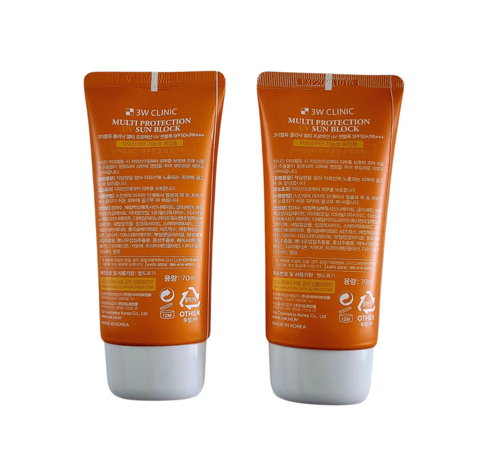 3W CLINIC Multi Protection UV Sun Block SPF 50 PA +++ Duo