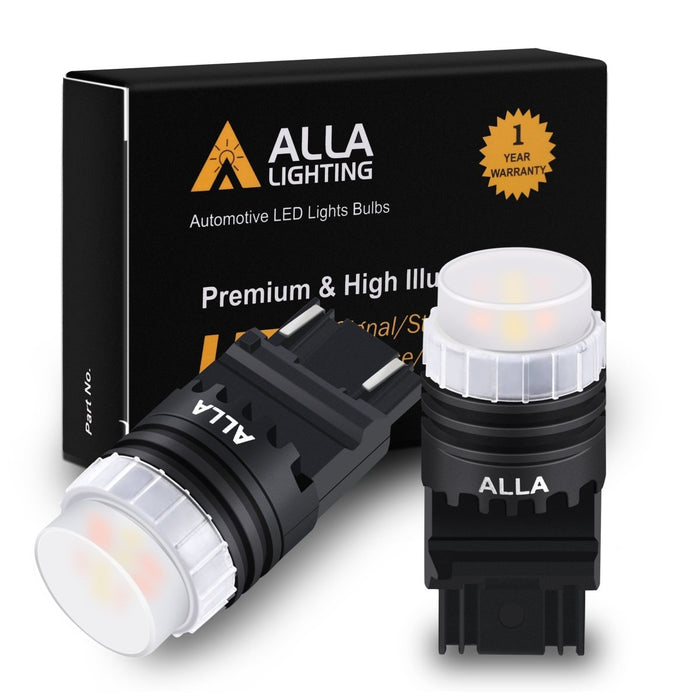 4257 4257NA LED Switchback Bulbs Turn Signal Lights, White/Yellow -Alla Lighting