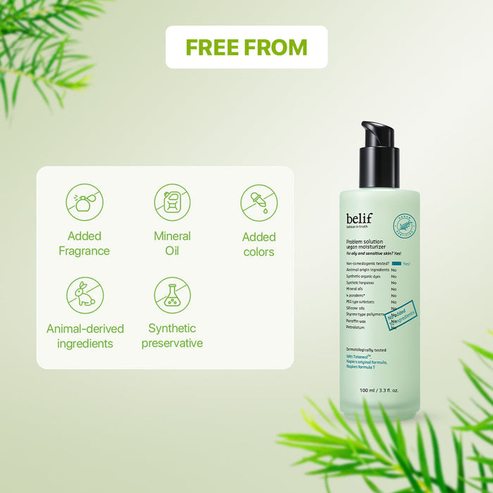 belif problem solution vegan moisturizer 100ml