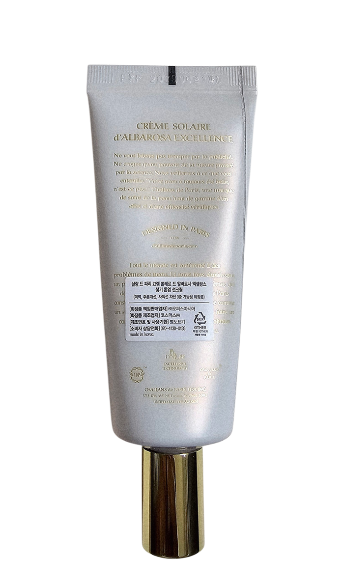 Challans de Paris CREME SOLAIRE d'ALBAROSA EXCELLENCE SPF 50 + PA++++
