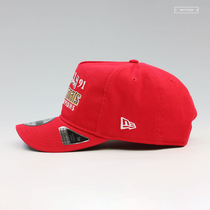 CHICAGO BULLS 1991 NBA FINALS HISTORIC WIN 9FIFTY A-FRAME NEW ERA SNAPBACK HAT