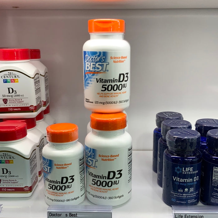 Doctors best vitamin D3,125mcg 180 softgels