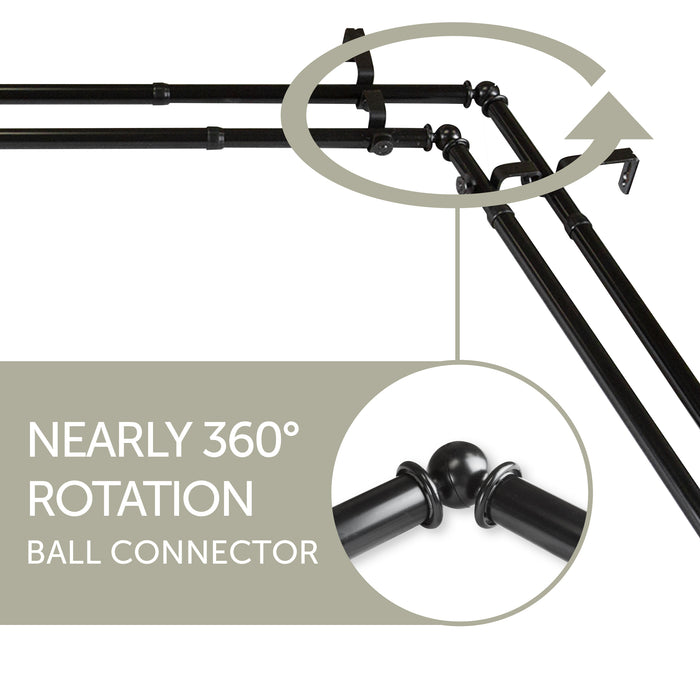 Eudora Double Corner Curtain Rod