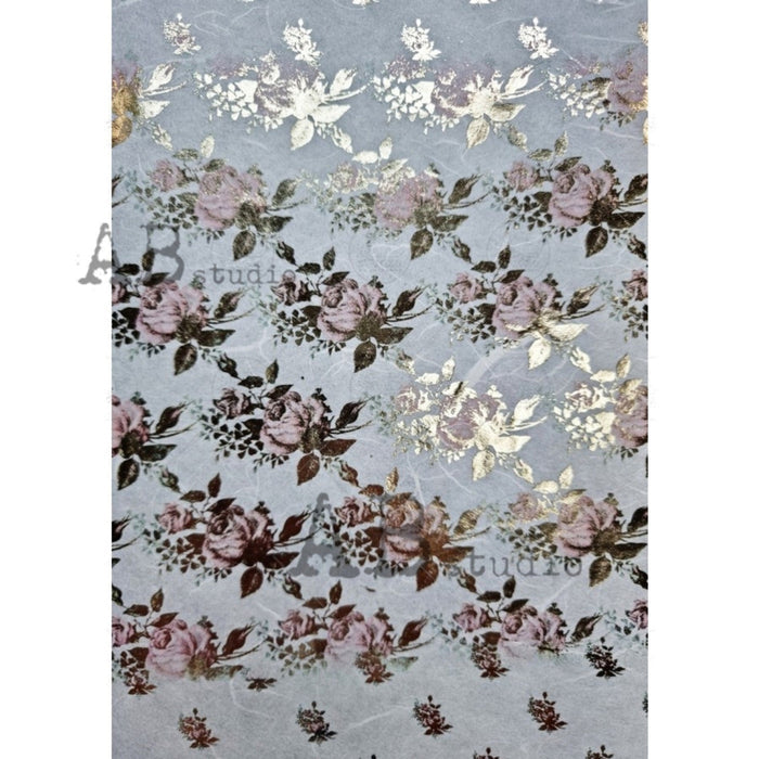 Gilded Rose Bouquets Decoupage Rice Paper 1044 by ABstudio, A4