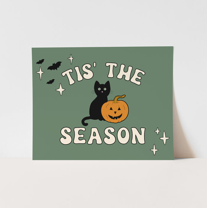 {Green} Halloween Tis' The Season Art Print