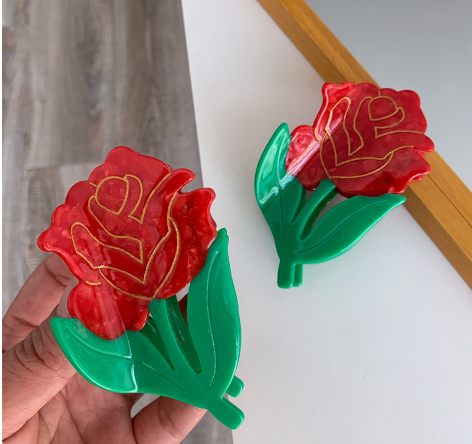 Hair Claw Clip - Rose
