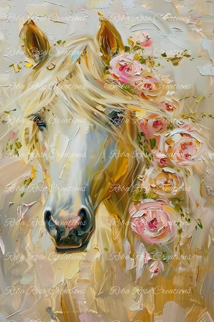 Heavenly Horse One Rice Paper by Reba Rose Creations