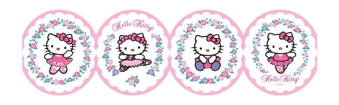 Hello Kitty Ballet on White Laser Cut on Sure Strip Wallpaper Border - all4wallswall-paper