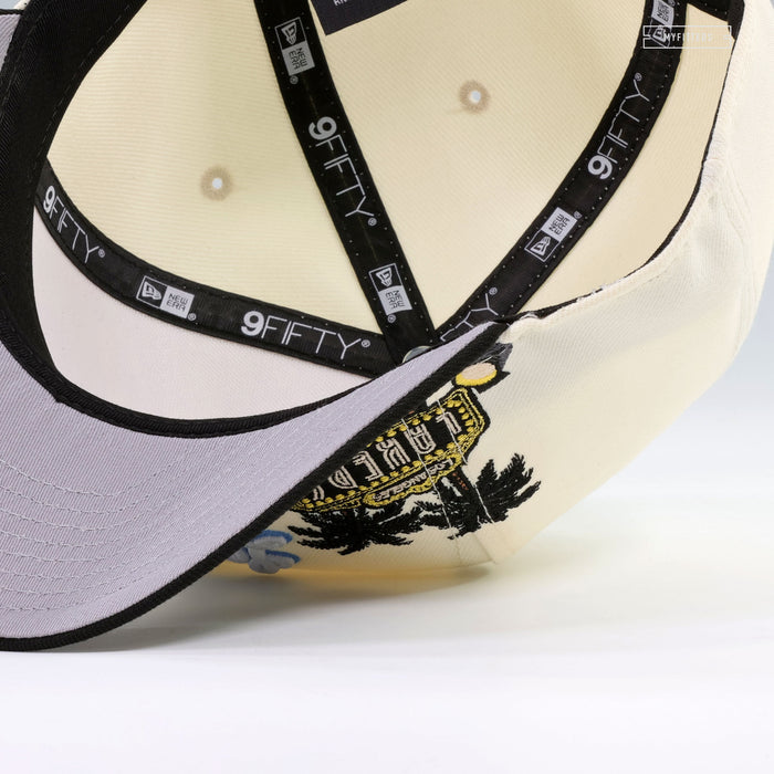 LOS ANGELES LAKERS LAKERS NBA HARDWOOD CLASSICS OFF WHITE 9FIFTY A-FRAME NEW ERA SNAPBACK