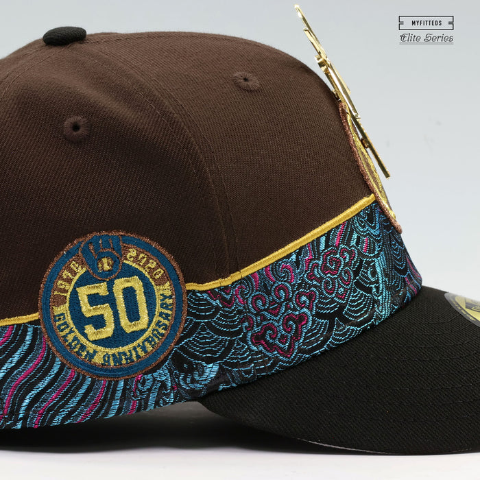 MILWAUKEE BREWERS 50TH ANNIVERSARY GENZO'S PINWHEEL ELITE SERIES NEW ERA FITTED CAP
