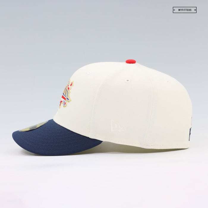 NEW ENGLAND PATRIOTS SUPER BOWL XXXVI OFF WHITE GO PATS NEW ERA FITTED CAP