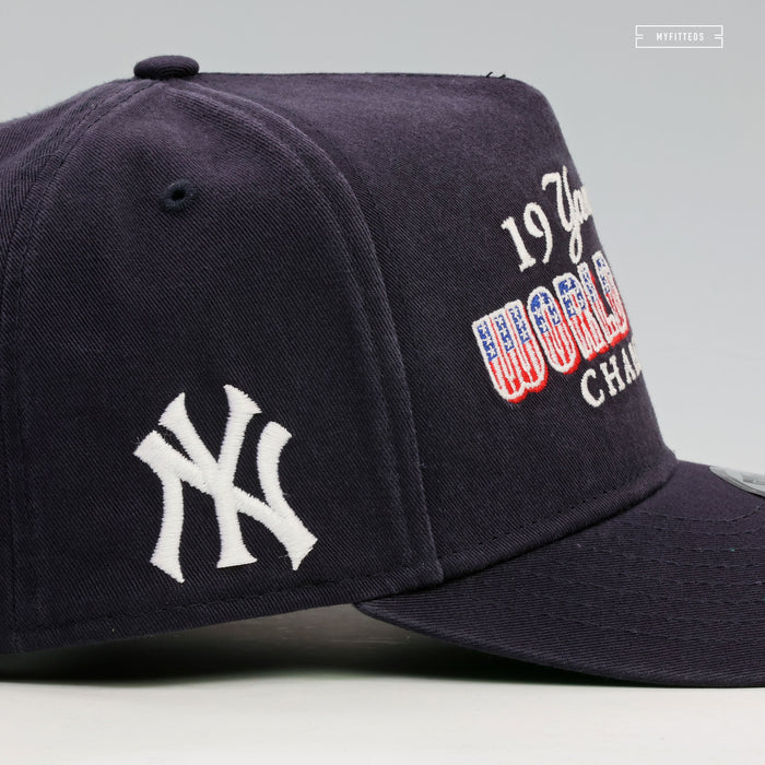 NEW YORK YANKEES 1977 WORLD SERIES CHAMPIONS HISTORIC 9FIFTY NEW ERA A-FRAME SNAPBACK HAT