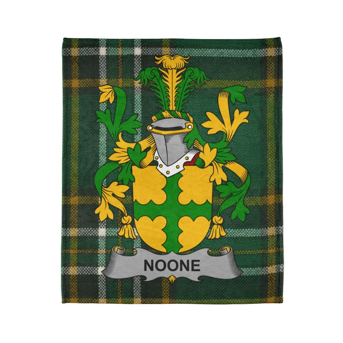 Noone Family Crest Tartan Blanket for Heritage Lovers
