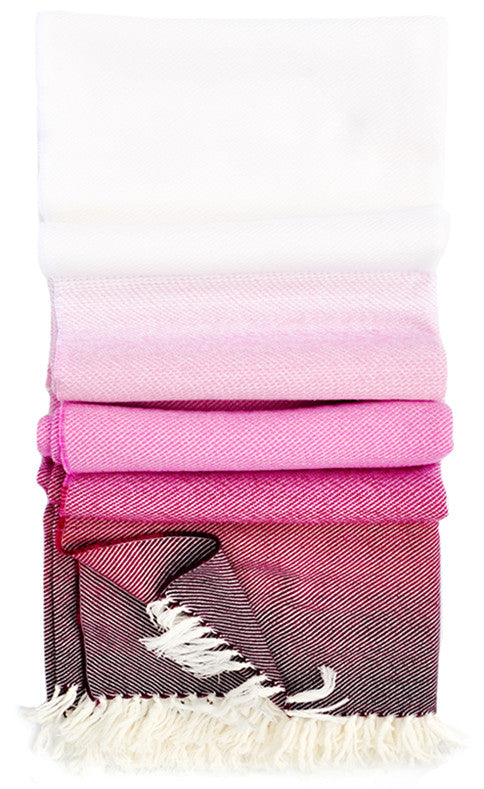 Ombre Wool Throw in Plum - LEIF
