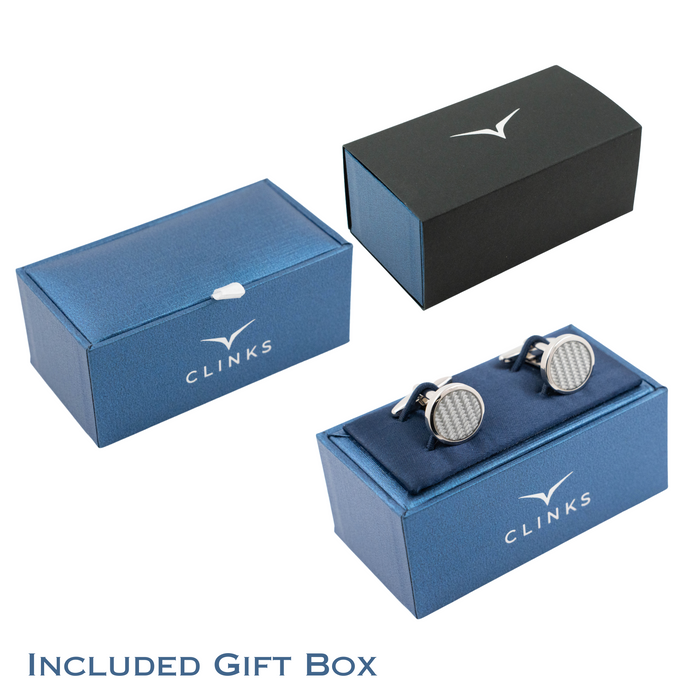 Round Bicycle Blue Cufflinks