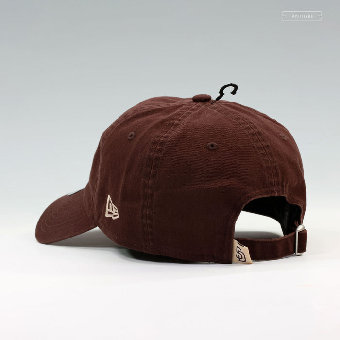 SAN DIEGO PADRES BROWN NEW ERA 9TWENTY ADJUSTABLE DAD HAT