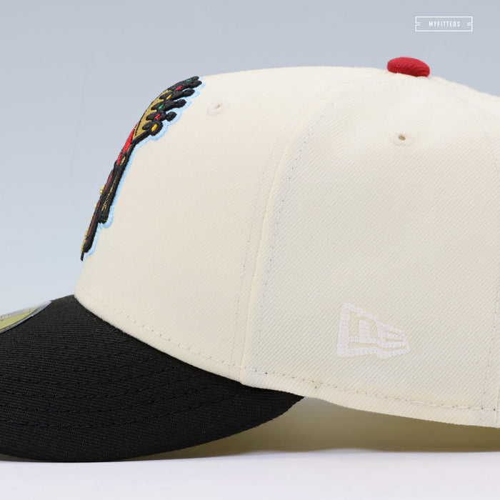 SPOKANE INDIANS KING CARL OFF WHITE NEW ERA FITTED CAP