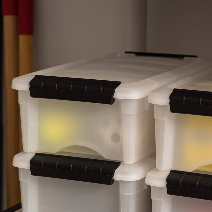 Stack & Pull™ Storage Box - 5 QT, 10 Pack, Pearl - IRIS USA, Inc.