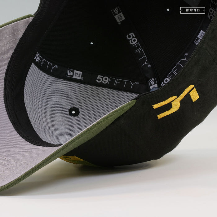 SUPERMAN™ 2025 MOVIE LUTHORCORP™ JET BLACK ARMY OLIVE NEW ERA FITTED CAP