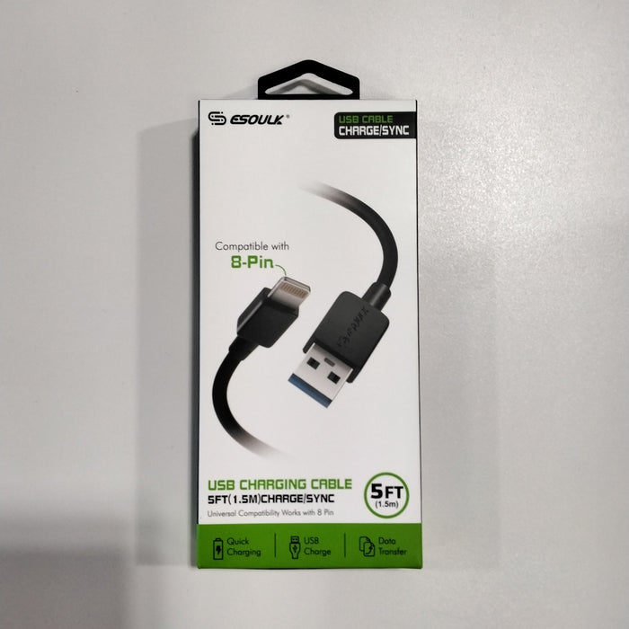 USB CHARGING CABLE 5FT 8 PIN