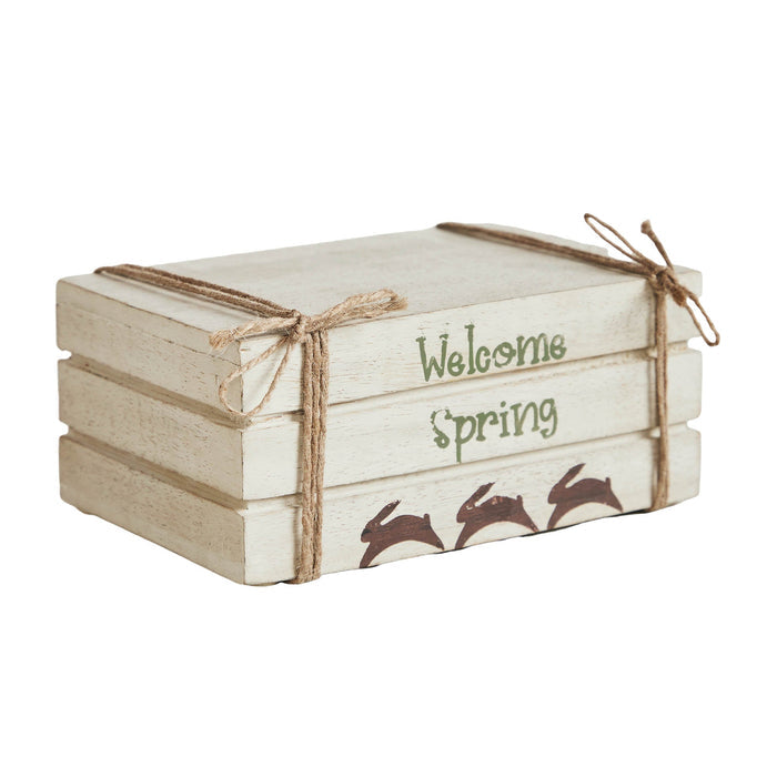 Welcome Spring Faux Book Stack-Lange General Store