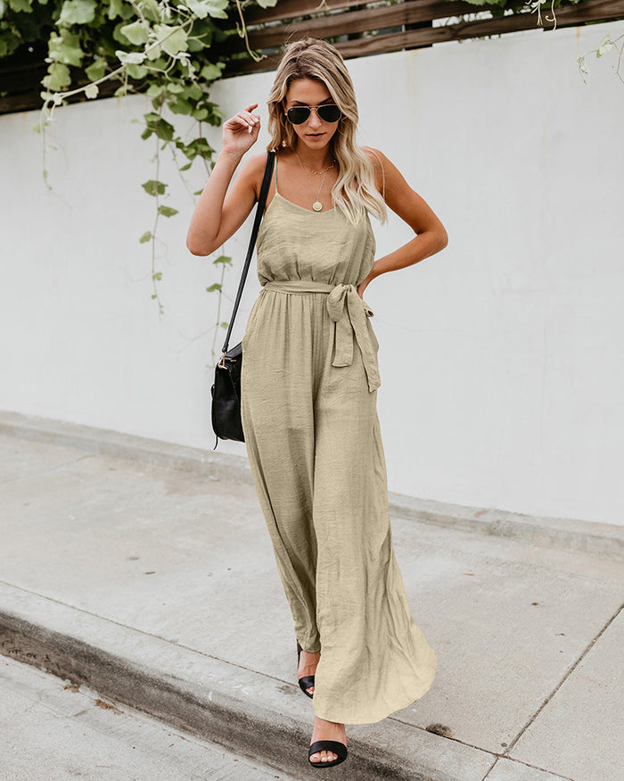 Women’s Wide-Leg Sling Jumpsuit – Relaxed & Stylish