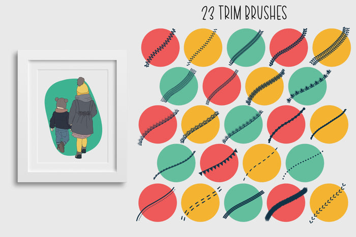 105 Procreate Brushes | Faceless Portrait Creator Kit