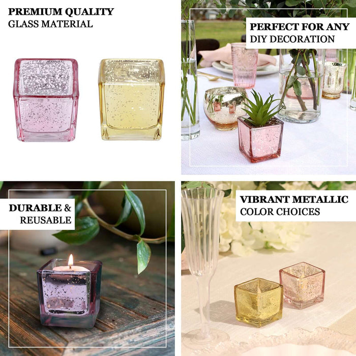 Colorful glass candle holders for DIY decoration, featuring metallic finishes and premium quality.