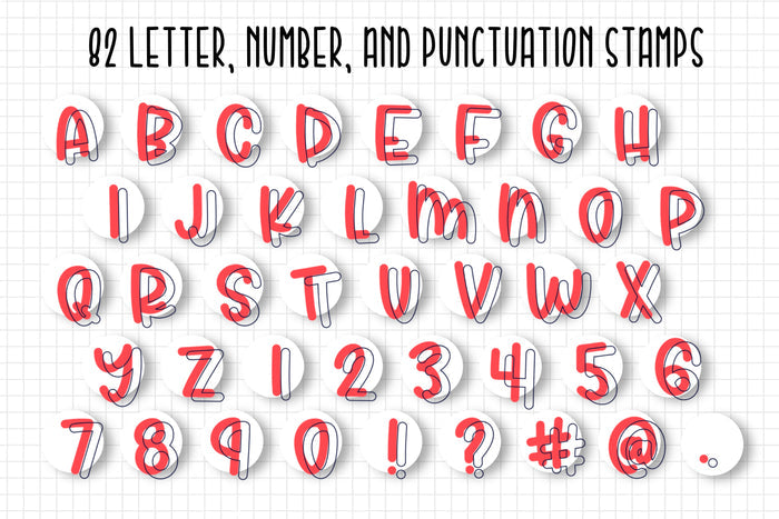 122 Procreate Brushes | Alphabet Creator Tool Kit