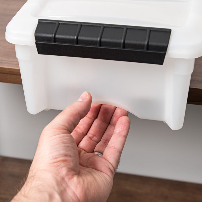 IRIS USA 2021 Edition 19, 32, and 53 Quart Stack & Pull™ Box, Clear with Black Handles, Nestable and Stackable - IRIS USA, Inc.
