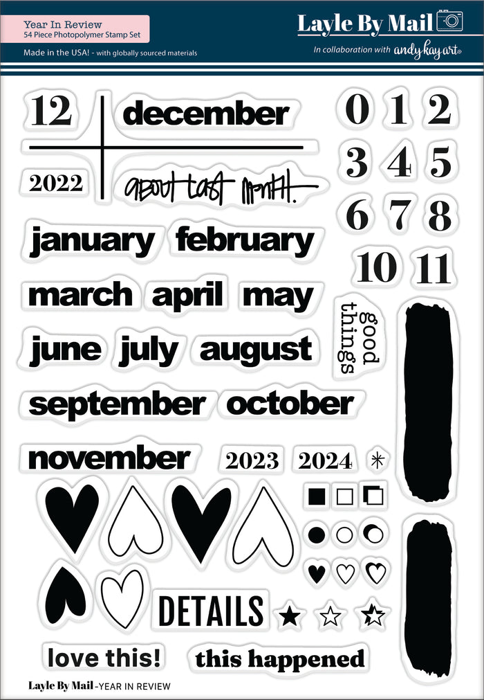 2022 About Last Month 6x8 Stamp Set