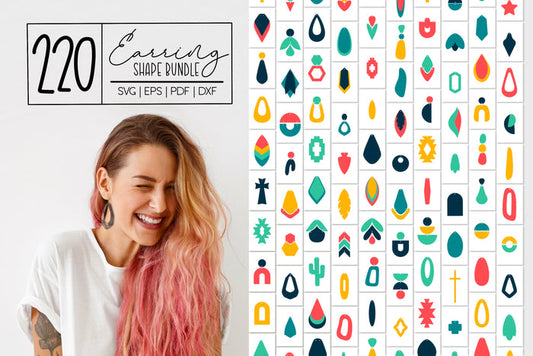 220 Earring Shapes | Laser SVG Shapes Bundle