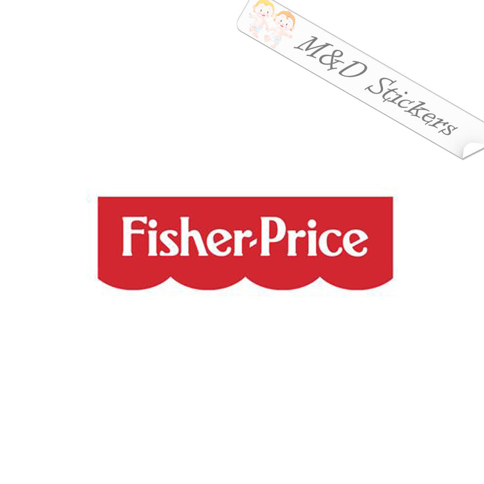 2x Fisher-Price kids toys logo Vinyl Decal Sticker Different colors & size for Cars/Bikes/Windows