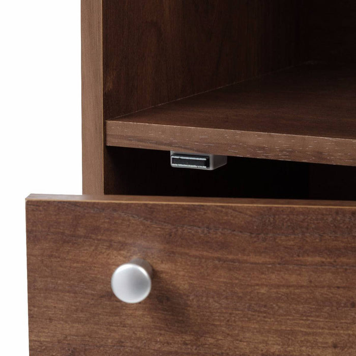 3-Door Wood Storage Shelf, Dark Brown - IRIS USA, Inc.