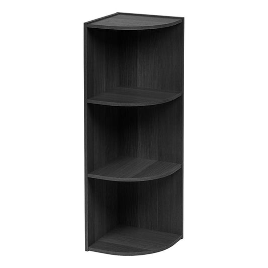 3-Tier Corner Curved Shelf Organizer, Black - IRIS USA, Inc.