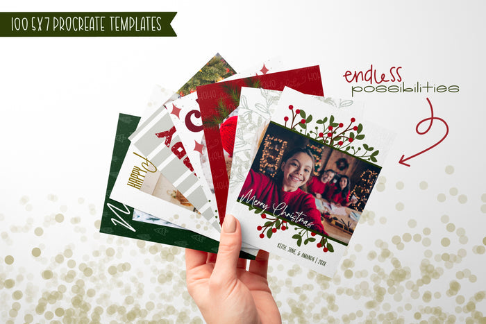 356 Procreate Brushes | Christmas Card Creator Kit