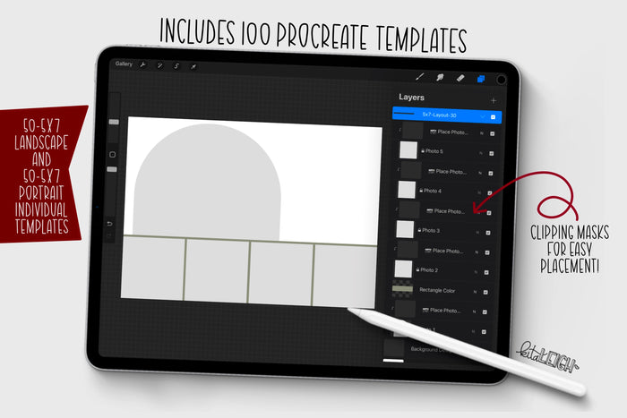 356 Procreate Brushes | Christmas Card Creator Kit