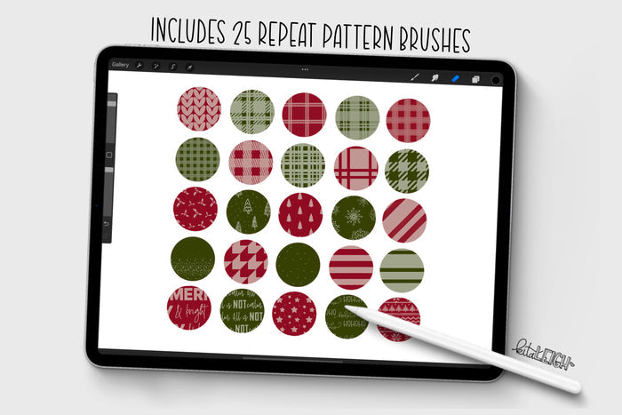 356 Procreate Brushes | Christmas Card Creator Kit