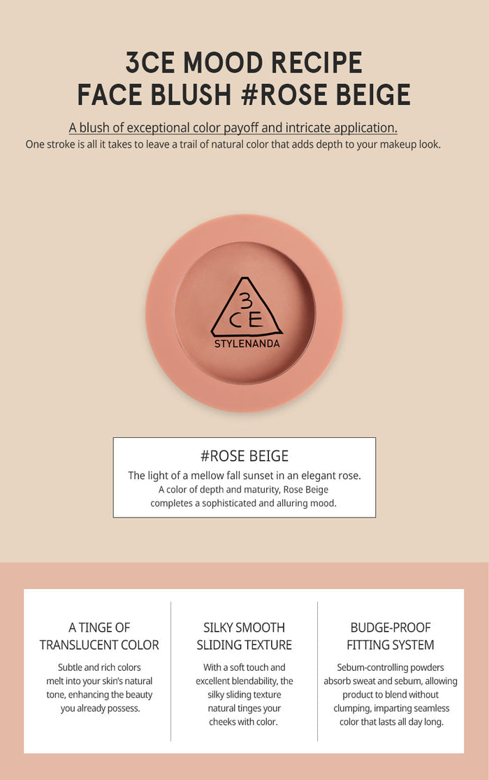 3CE Stylenanda Face Blush #Rose Beige
