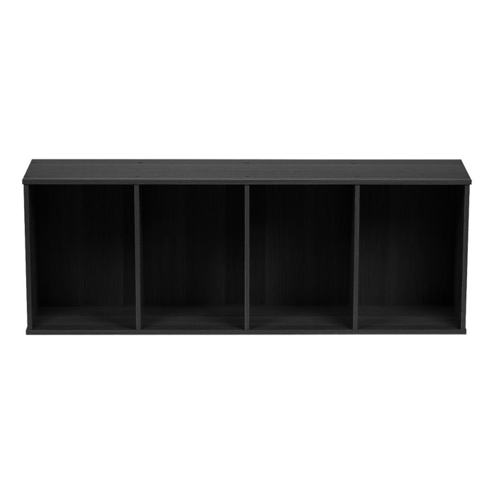 4-Tier Wood Storage Shelf, Black - IRIS USA, Inc.