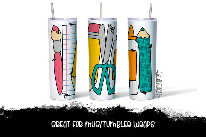 45 School Clipart Elements for Sublimation/Print Backgrounds
