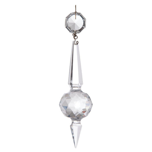 5-1/4" Magnum Prism with Clear Faceted Ball, ~7" Overall Length (54157V)