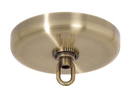 5" Diam. Antique Brass Finish Plain Rounded Canopy and Canopy Kit (11850A)