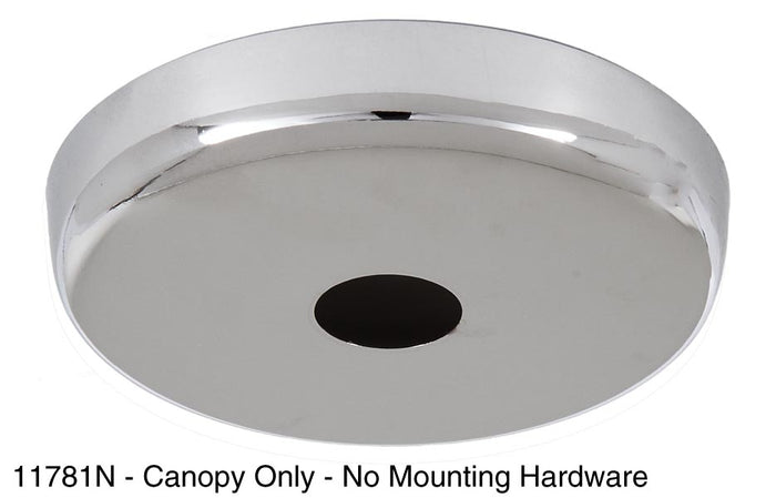 5" Diam. Nickel Finish Plain Rounded Canopy and Canopy Kits (11850N)