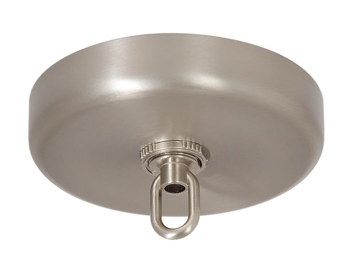 5" Diam. Satin Nickel Finish Plain Rounded Ceiling Canopy Or Canopy Kit (11850SN)