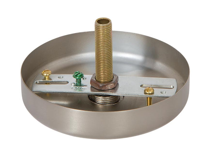 5" Diam. Satin Nickel Finish Plain Rounded Ceiling Canopy Or Canopy Kit (11850SN)