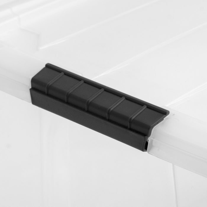 60 Qt. (15 Gal.) Clear Latch Box, Stackable Plastic Storage Bins with Lids, Set of 4 - IRIS USA, Inc.
