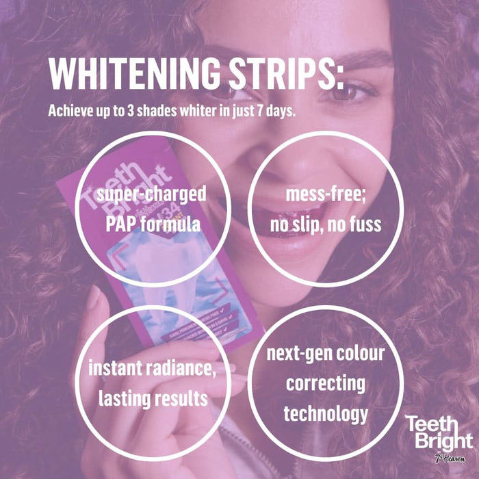 7th Heaven Teeth Bright Whitening Strips 14s